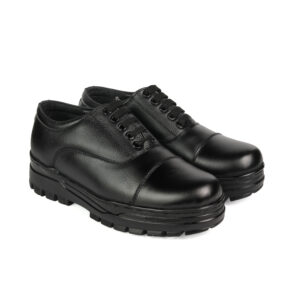 4027 Lace-up Tan/Black Leather Oxford Light Weight Police Shoes