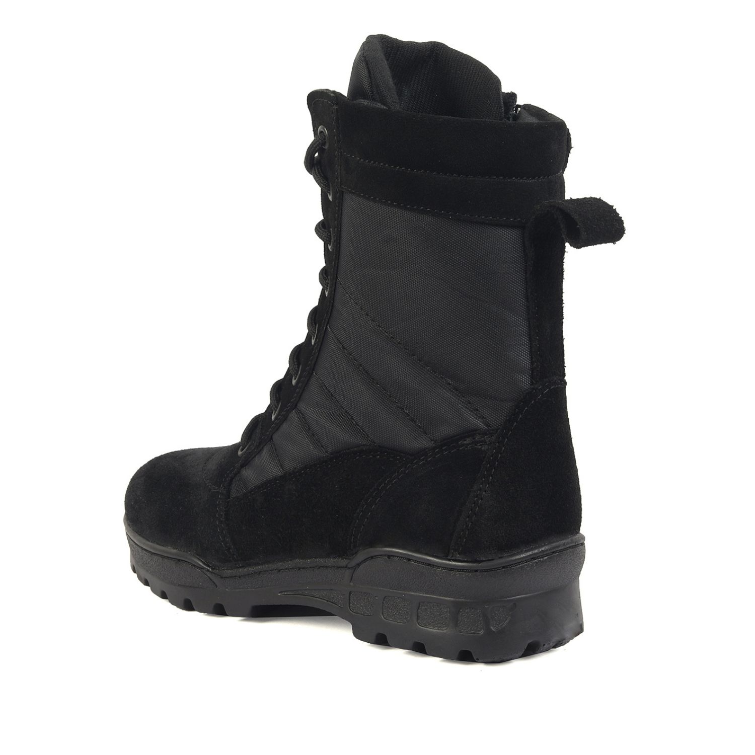 XHUGOY 0016 Military Men's High Ankle Suede Leather Combat Boots With Zip - Image 3