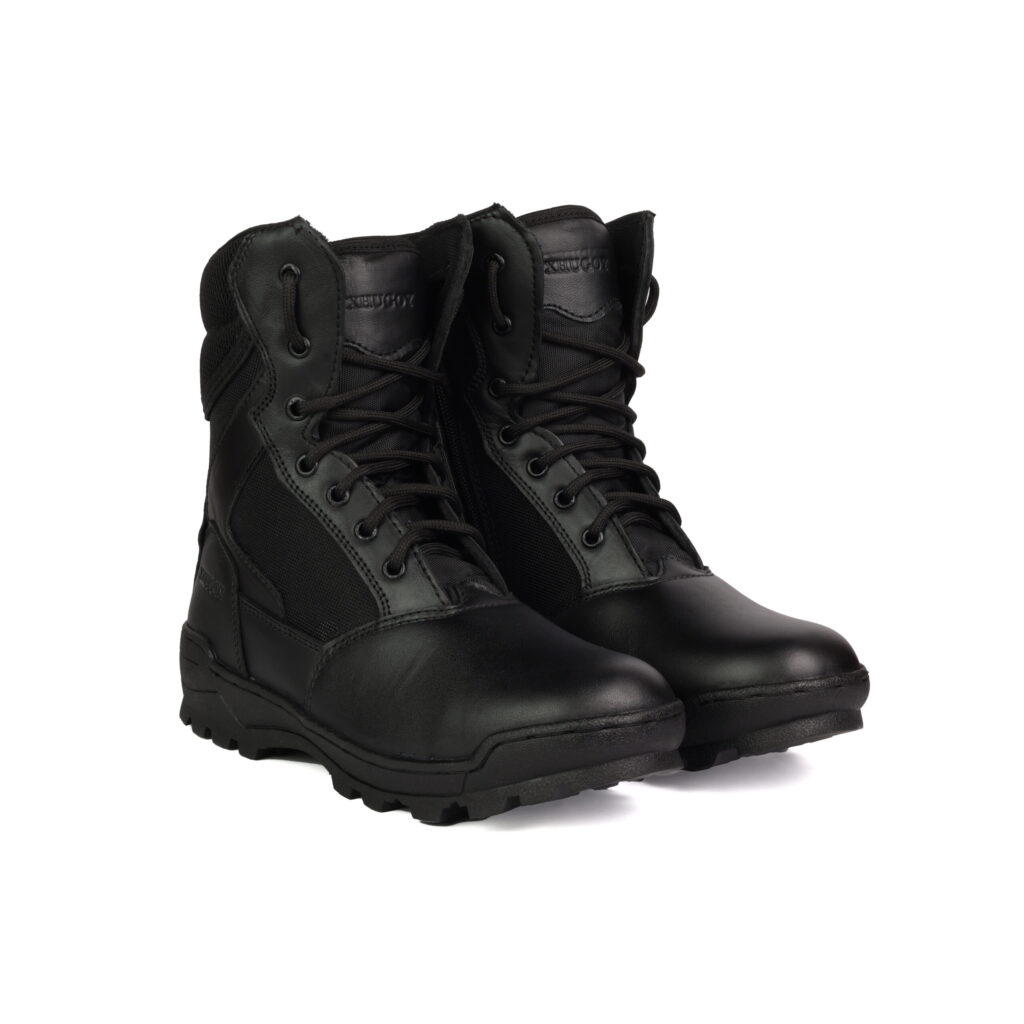 XHUGOY Military Combat Boots FOR MEN IN BLACK COLOUR 023