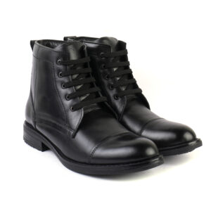 2613 LEATHER BLACK/TAN POLICE/CASUAL BOOTS