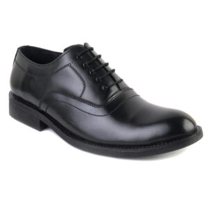 6151 LEATHER BLACK/TAN (RED) POLICE/FORMAL SHOES