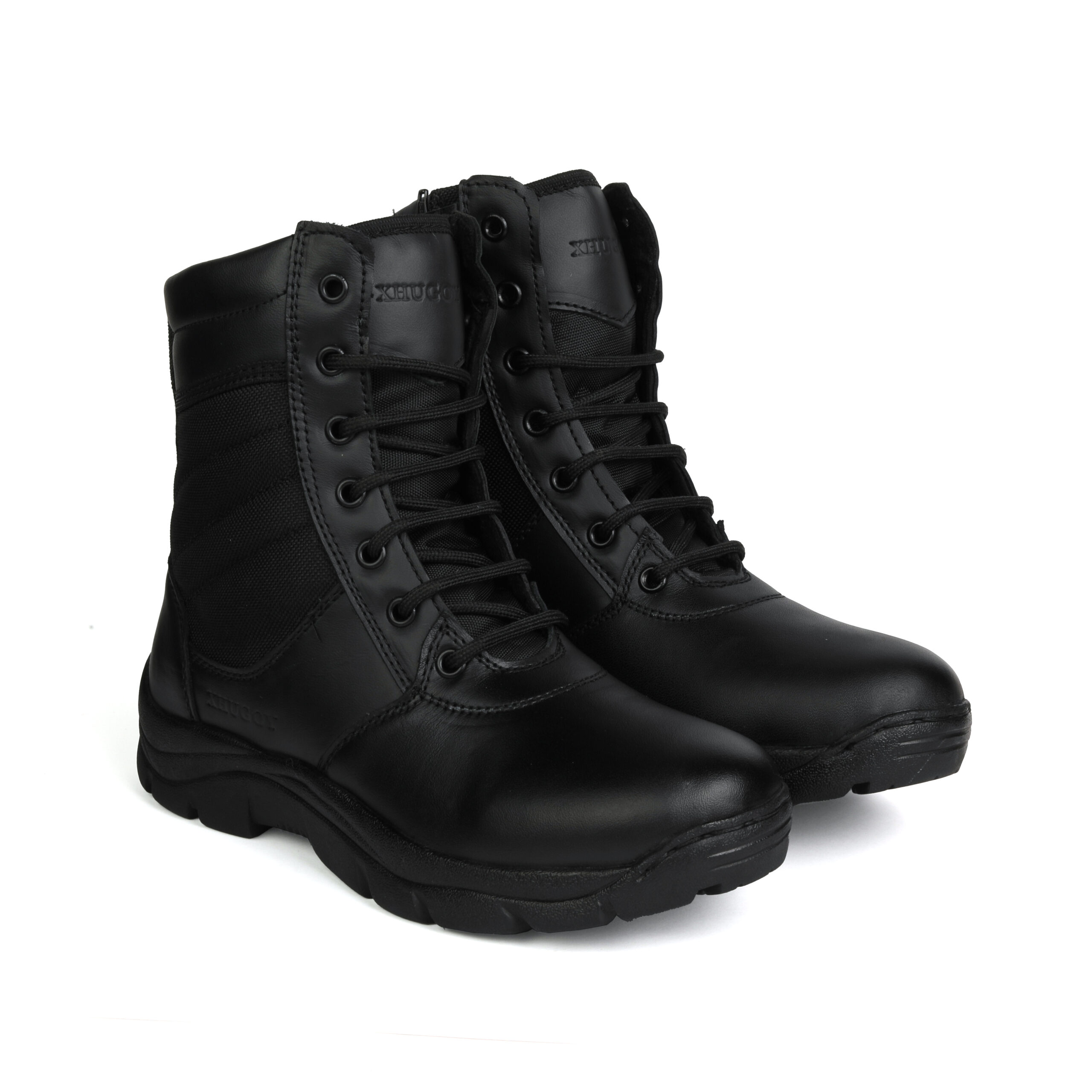 XHUGOY Military Combat Boots FOR MEN IN BLACK COLOUR 021