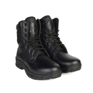 XHUGOY CP001 Genuine Leather Military Men's Combat Boots -High Ankle With Zip