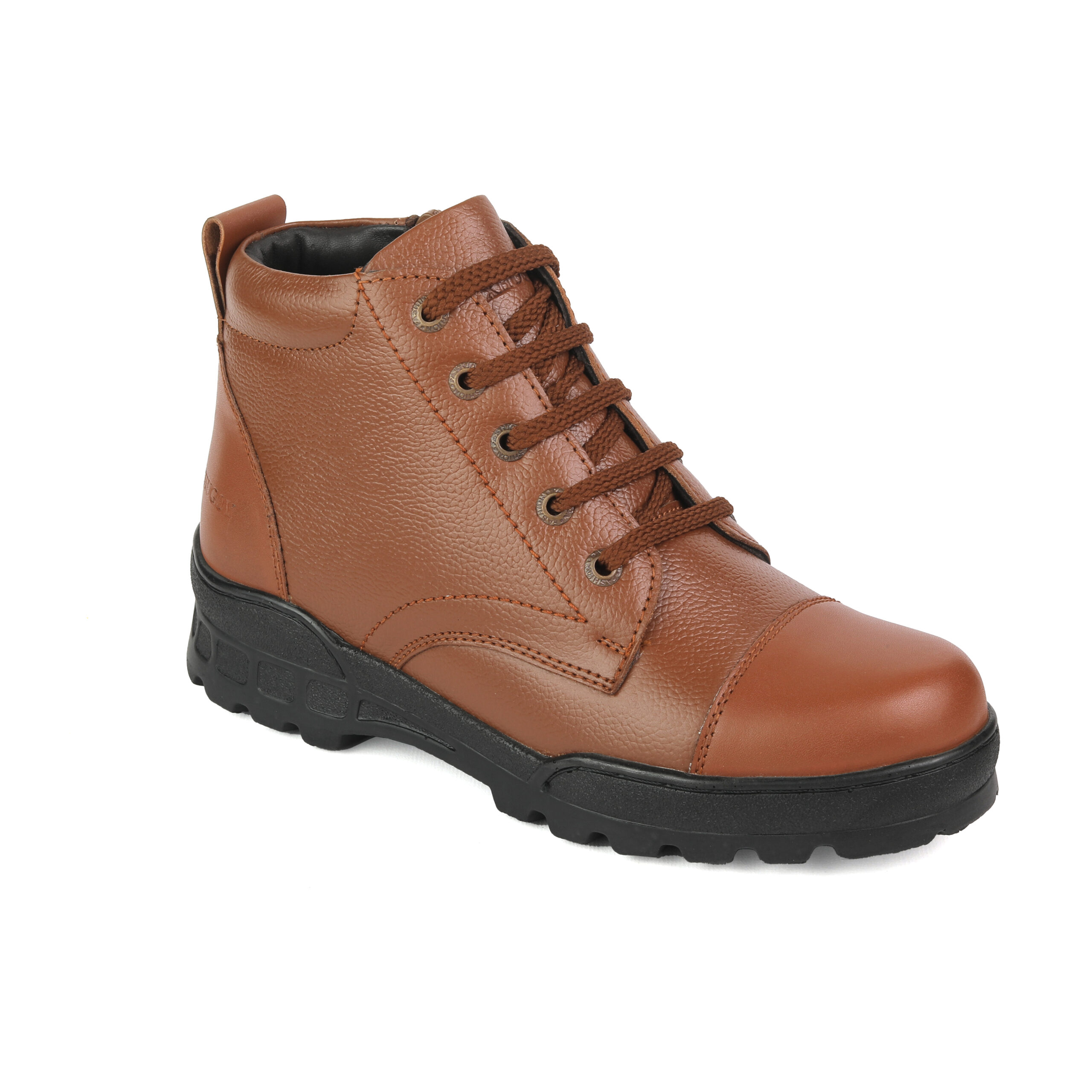 XHUGOY CHAIN LACE-UP COMBAT POLICE DMS BOOT BLACK/TAN SIZE 5-12 FOR MEN - Image 2