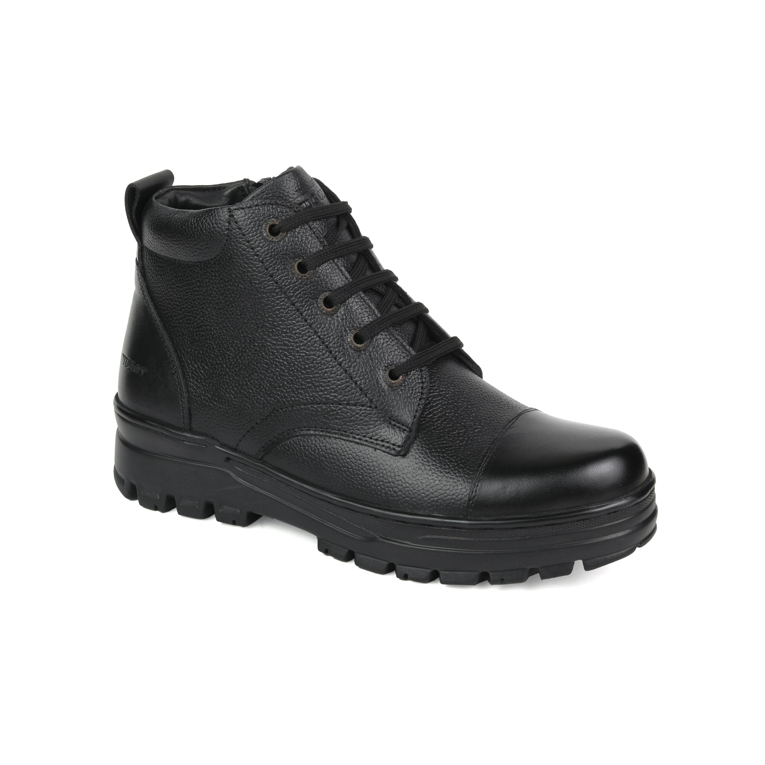 XHUGOY CHAIN LACE-UP COMBAT POLICE DMS BOOT BLACK/TAN SIZE 5-12 FOR MEN - Image 11