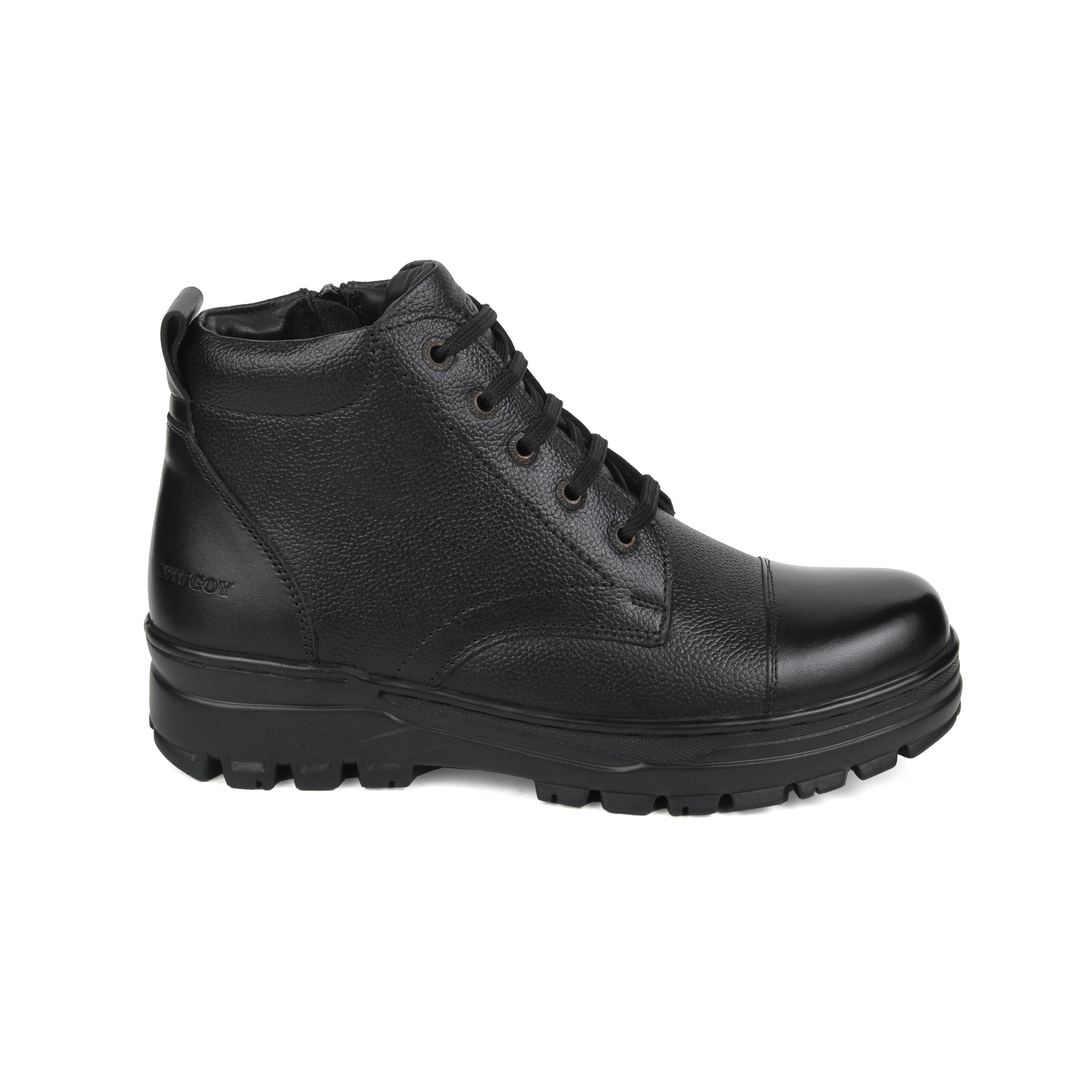 XHUGOY CHAIN LACE-UP COMBAT POLICE DMS BOOT BLACK/TAN SIZE 5-12 FOR MEN - Image 10