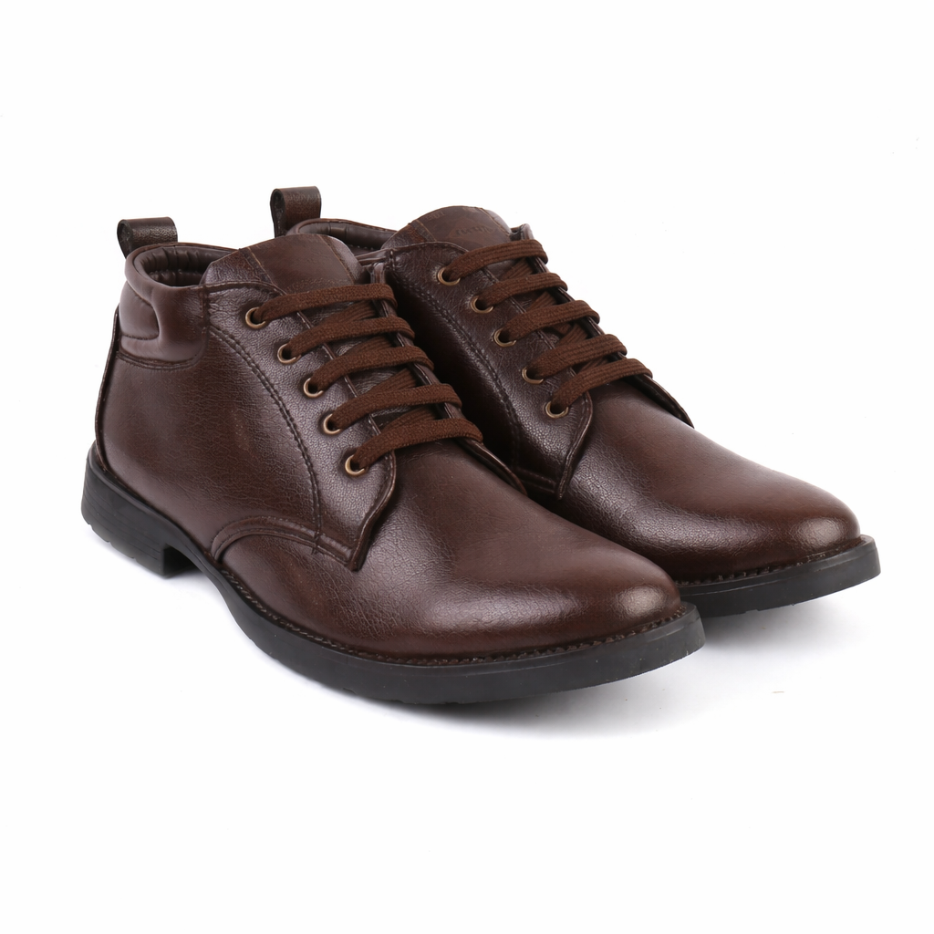 XHUGOY Men's Black Lace-Up Ankle Boots, Faux Leather, Formal Style, Pointed Toe SIZE 5 TO 11 - Image 11