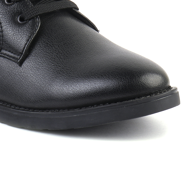 XHUGOY Men's Black Lace-Up Ankle Boots, Faux Leather, Formal Style, Pointed Toe SIZE 5 TO 11 - Image 2